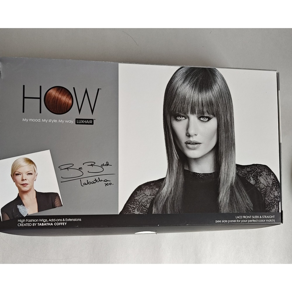 HOW Tabatha Coffey Lace Front Wig Women Dark Golden Blonde Sleek Straight 1259